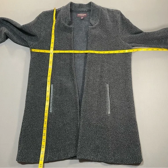 Johnston & Murphy Slub Open Front Cotton Cardigan Sweater Jacket - Womens XS - Picture 12 of 13